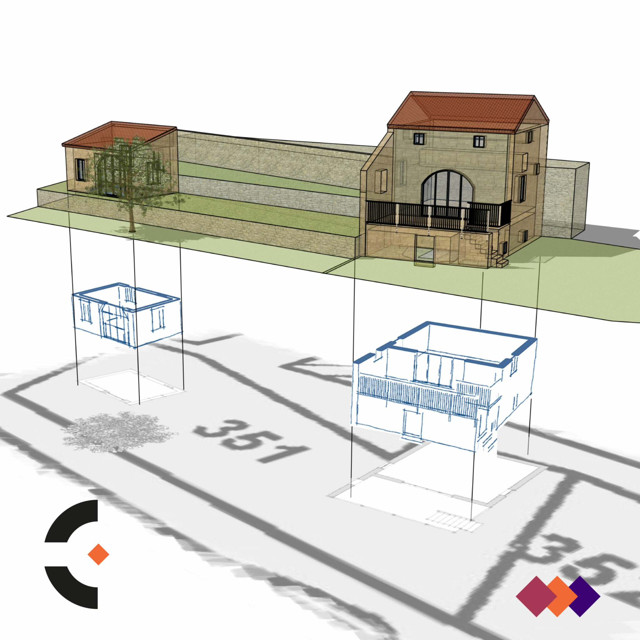 Perspective axonométrique