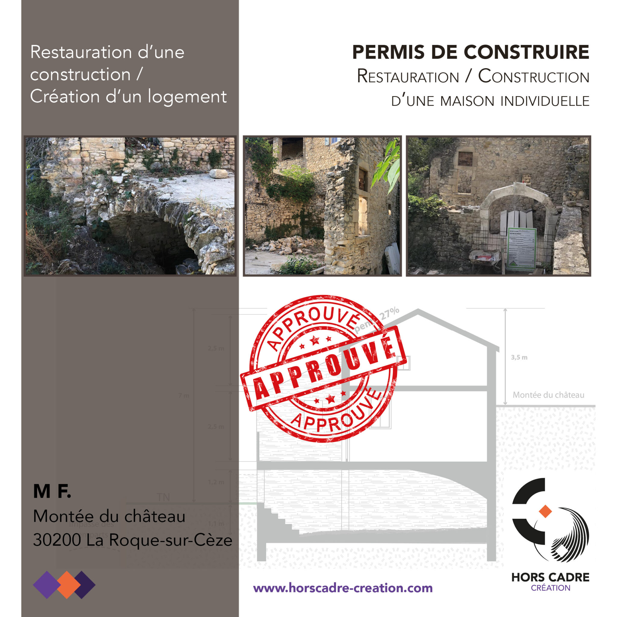 Permis de contruire restauration, construction d'une maison individuelle