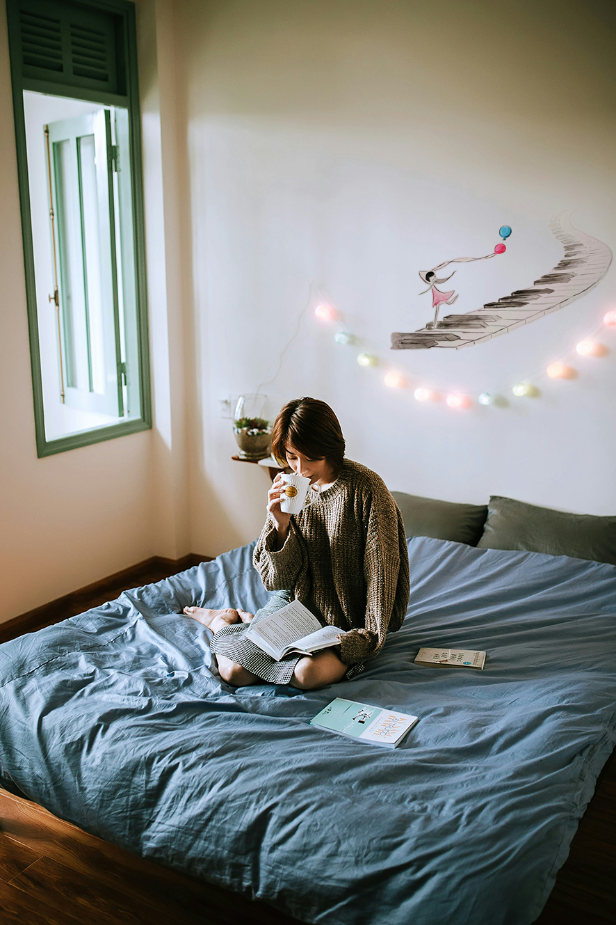 Frersque murale Piano aquarelle mur chambre