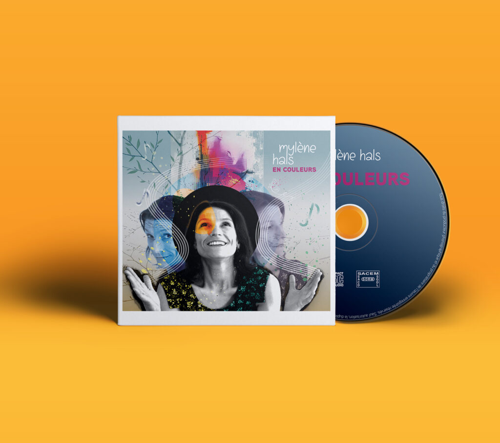 Pochette album et CD jazz En Couleurs - Design graphique vibrant par Céline Hamel